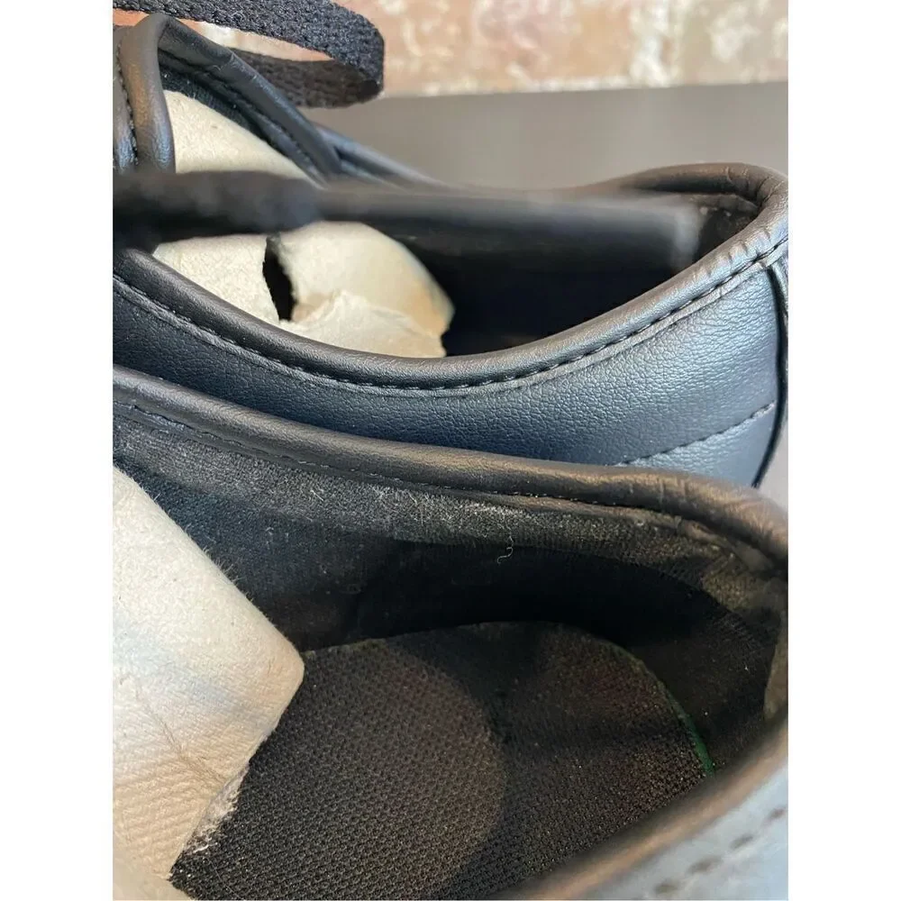 Puma Black Leather Sport Lifestyle Skater Sneaker SZ us7/eu39
